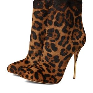 Christian Louboutin Leopard Print Heeled Boots